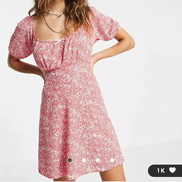 ASOS | Dresses | New Nwt Asos Topshop Animal Jersey Tea Dress In Red |  Poshmark